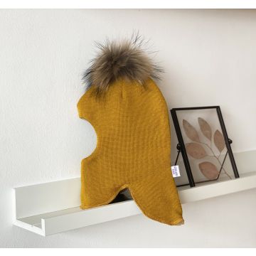 Зимняя шапка шлем детская Kid's Fantasy Nord 9-36 мес Горчичный 4021 48-50