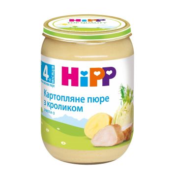 Дитяче пюре м'ясо-овочеве HiPP Картопляне пюре з кроликом 190 г 6173
