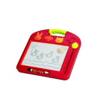 Развивающая магнитная доска для рисования, Battat, 4 штампа, томатная