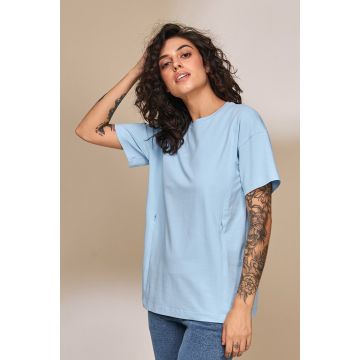 Футболка для вагітних і годуючих Юла Мама Muse Блакитний NR-33.013 L