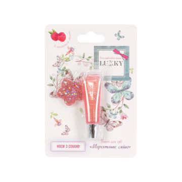 Детский блеск для губ Lukky Мерцающее сияние с ароматом малины Коралловый T18885