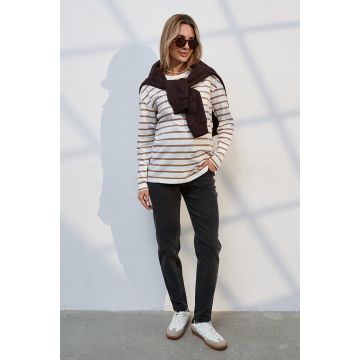 Джинси для вагітних МОМ Юла Мама Ivonne Чорно-сірий DM-34.012 XL