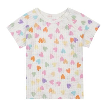 Дитяча футболка ЛяЛя 9 - 24 міс Інтерлок Білий/Рожевий/Фіолетовий 3СК023_2-252 86