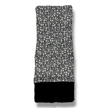 Матрасик в коляску Merrygoround Ромашки Чорний 85х35 см VK_80