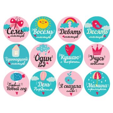 Набір наклейок для фото Memiks Метелик 7-12 місяців метелик-7-12-рус