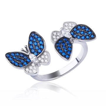 Серебряное кольцо Silvex Butterfly КК2ФС/2007 18,5
