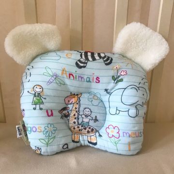 Ортопедична подушка для немовлят BetiS Жирафчик Фланель Ментоловий 28х36 см 27687188