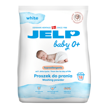 Гіпоалергенний пральний порошок для білих речей JELP Baby 0+ 1,35 кг 18 прань 98007