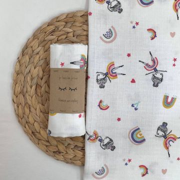 Муслиновая пеленка для детей Маленькая Соня Балеринки Розовый 80х100 см 4666596