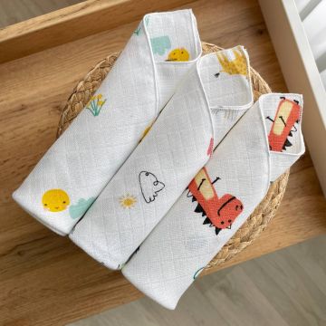 Набор муслиновый салфеток для новорожденных Маленькая Соня 30х30 см 3 шт 1250023