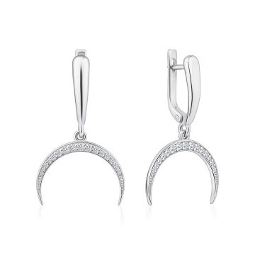 Серебряные сережки UMAX Полумесяц 20825