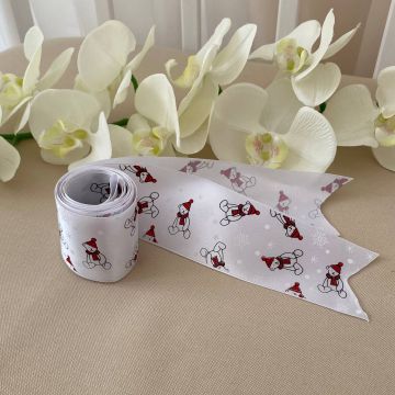 Атласна стрічка на виписку BetiS Сніговичок Атлас Білий 3 м/5 см 27074910