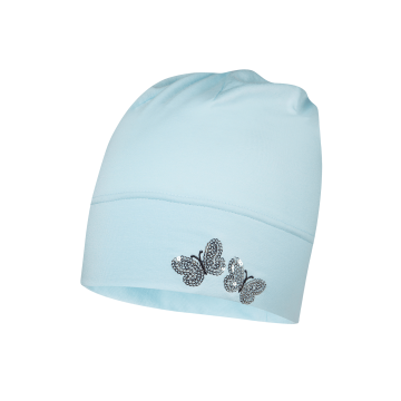Шапка детская демисезонная для девочки Broel Голубой от 6 до 9 лет TRUE 55