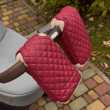 Муфта на коляску на овчині Merrygoround Вишневий MR_024