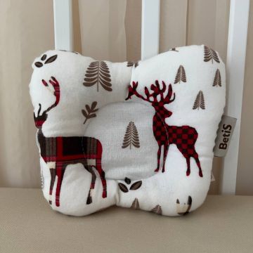 Ортопедична подушка для немовлят BetiS Оленятко Фланель Кавовий 18х22 см 91449198