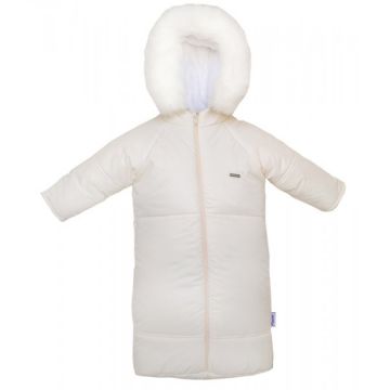 Комбінезон конверт зимовий для новонароджених Flavien 0 - 6 міс Плащівка Молочна 3032/01 0-6