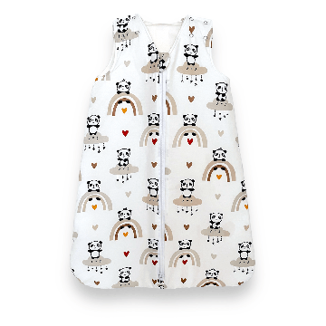 Детский спальный мешок Merrygoround Панда с радугами Белый/Бежевый SM_31 80 см