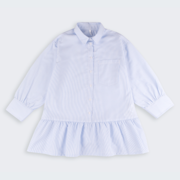 Школьное платье для девочки Bembi City collection 8 - 13 лет Ткань сорочечная Светло-голубой 402 ПЛ437 152