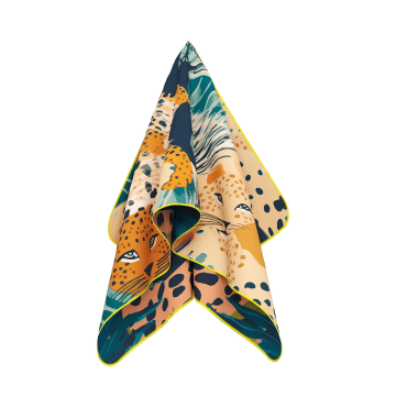 Полотенце из микрофибры Emmer 70х140 см Кошки Оранжевый/Зеленый Киці70*140