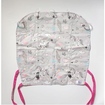 Защитная шторка на коляску Merrygoround Единорог Малиновый ST_13