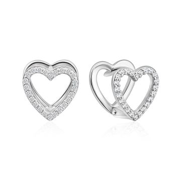 Серебряные сережки UMAX Сердцебиение 20871