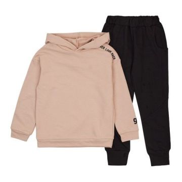 Костюм дитячий для хлопчика худі і штани ЛяЛя 7 - 12 років Трихнитка Бежевий/Чорний К3ДВ155_6-1353 134
