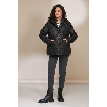 Куртка осіння для вагітних Юла Мама Noa Чорний OW-33.011 XL