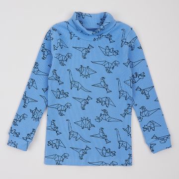 Гольф дитячий ЛяЛя 6 - 9 років Рубчик Блакитний/Чорний 3РБ148_2-611 134