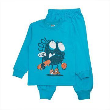 Дитяча піжама Interkids Монстрик Бірюзовий 3 роки 2954 3 роки 98см