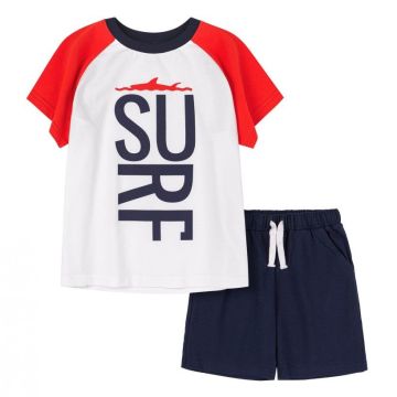 Костюм футболка та шорти на хлопчика Bembi 7 - 11 років Супрем Білий/Синій КС698 128