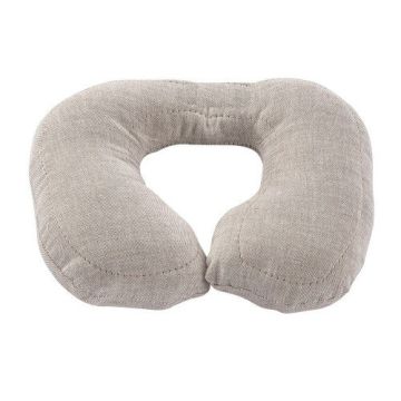 Ортопедична подушка для подорожей Lintex Льон 25х25 см Сірий пдд