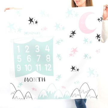 Фотофон для новонароджених Memiks Нічний пейзаж 100х100 см М022