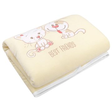 Плед для новонароджених Bembi Велюр Молочний 90х90 см ОД14