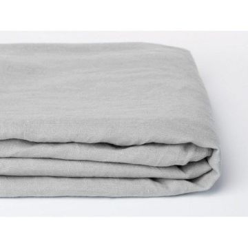 Простирадло на гумці Lintex Льон/Хлопок 90х190х20 см Сірий пр-90