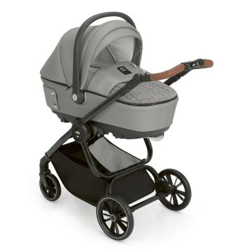 Коляска Cam 3 в 1 Techno Soul 4Seasons, серая, на белой раме