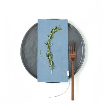 Сервировочные салфетки столовые набор 2 шт Cosas 35х35 см Бирюзовый Set-2Serviette_RanforsSky_35