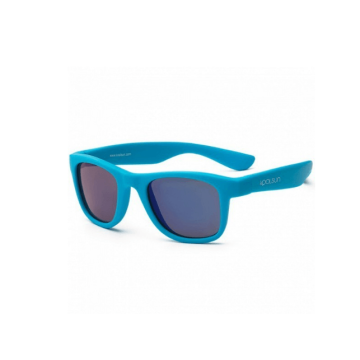 Детские солнцезащитные очки Koolsun серии Wave, размер 3+, неоново-голубые