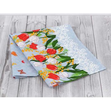 Вафельное полотенце кухонное Руно Весенние цветы_1 45х80 см 202.15_Весняні квіти_1