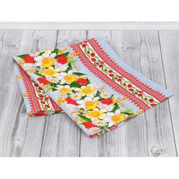 Вафельное полотенце кухонное Руно Весенние цветы_3 45х80 см 202.15_Весняні квіти_3