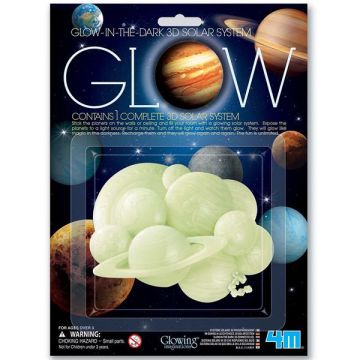 Сяючі наліпки для дітей 4M Glowing Imaginations Сонячна система 3D 00-05423