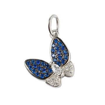 Срібна підвіска жіноча Silvex Butterfly ПК2ФС/2007