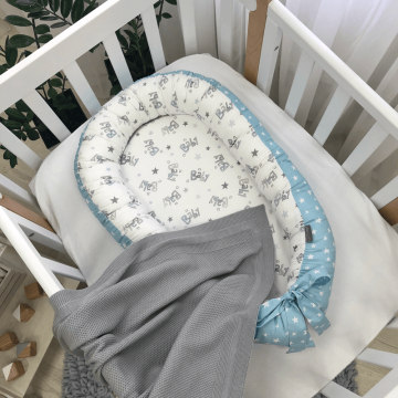 Кокон для новонароджених Маленька Соня Baby Design Baby сіро-блакитний Блакитний 5019462