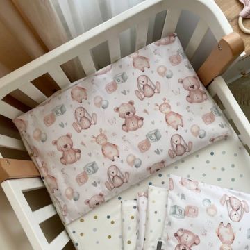 Наволочка на подушку Маленькая Соня Мягкие игрушки Белый/Розовый 40х60 см 370040