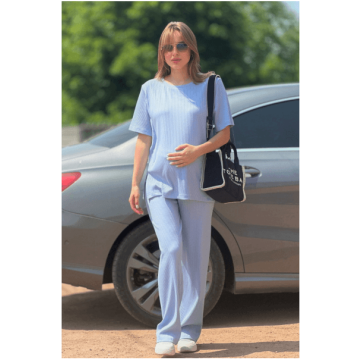 Костюм для вагітних Dianora Трикотаж рубчик Блакитний 2307(2184) 1745 S