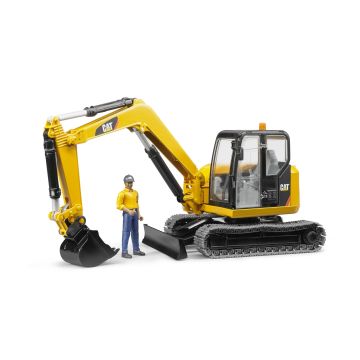Ігровий набір Bruder Міні екскаватор Cat 1:16 з фігуркою 02466