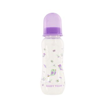 Бутылочка для кормления с силиконовой соской Baby Team 250 мл Фиолетовый 1121