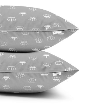 Дитячі наволочки Cosas Crown Grey Бязь 40х60 см