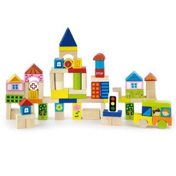 Набір будівельних блоків Viga Toys, "Місто" 75 шт. 50287