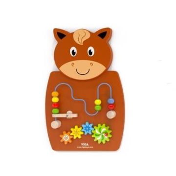Іграшка настінна бізіборд Viga Toys, "Кінь з лабіринтом" 50678