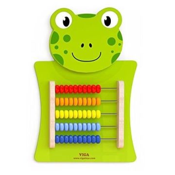 Іграшка настінна бізіборд Viga Toys, "Жаба з рахунками" 50679